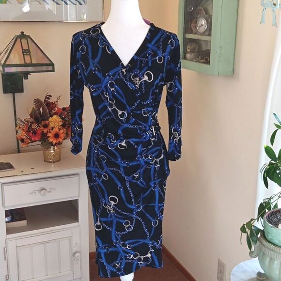Tahari Soft Knit Dress. Equestrian,  Dark Academia,  Soft Knit - Picture 1 of 13